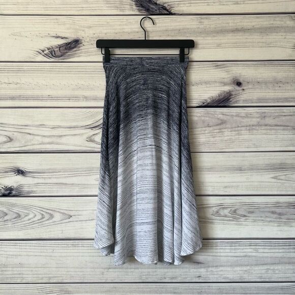 Lulus Endless Dream Blue & White Striped Flowy Midi Skirt - Picture 3 of 8